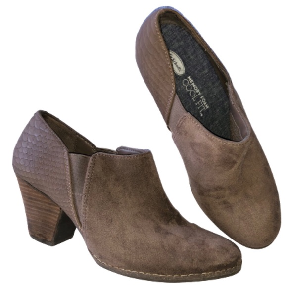 Dr. Scholl's Shoes - DR. SCHOLLS Brown Suede Cool Fit Heeled Boots